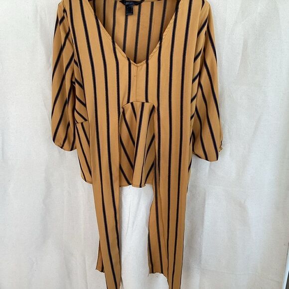 Streetwear medium yellow top tie front woman’s - Picture 4 of 8